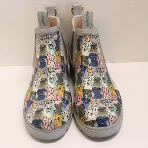 Skechers Women Work Shoes Slip Resistant Size 7 Synthetic Rubber Dog Print